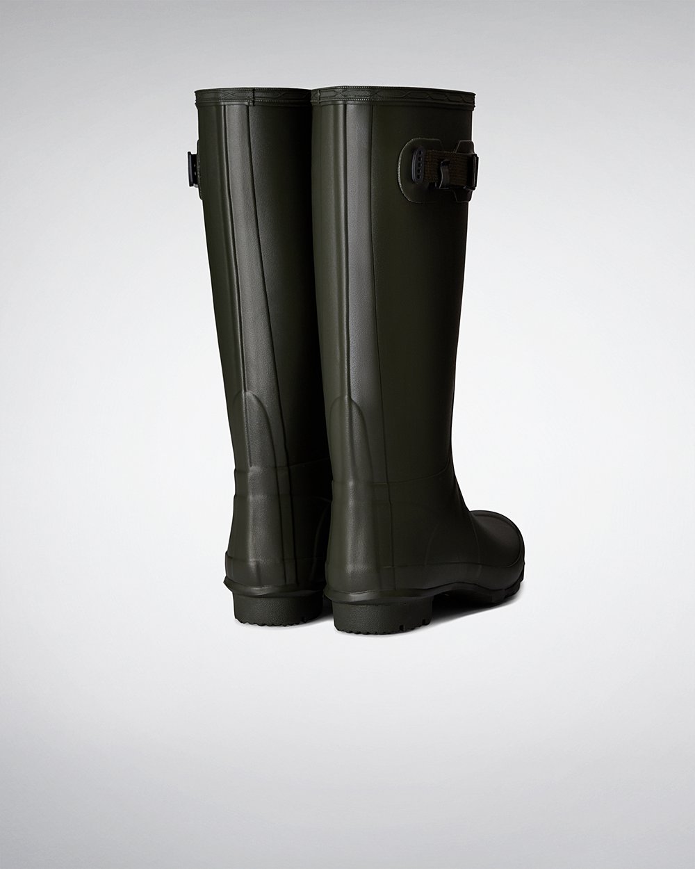 Botas de Lluvia Anchas Hunter Mujer - Huntress Leg - Verde Oscuro Oliva - VIHGBZA-24